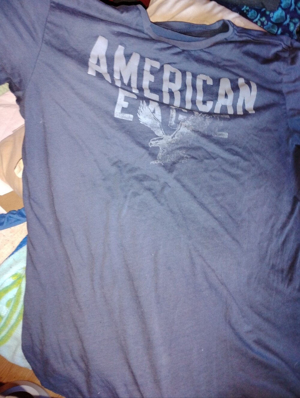 American Outfitters Navy Men's Graphic Tee - Brand Label Visible